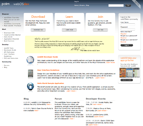 Palm Tawarkan Developer Tools Berbasis Web Untuk WebOS